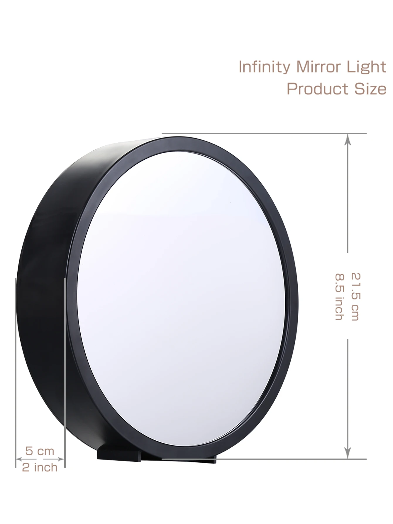 1pc LED infinity mirror light wall mounted&amp; table mounted powered by 3*AA baterries or Type C(not included)