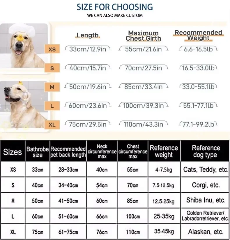 Absorbent Pet Bathrobe Quick Drying Dog Towel for Large &amp; Small Dogs Cat Bathrobe Clean Pet Supplies