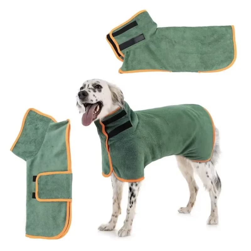 Absorbent Pet Bathrobe Quick Drying Dog Towel for Large &amp; Small Dogs Cat Bathrobe Clean Pet Supplies