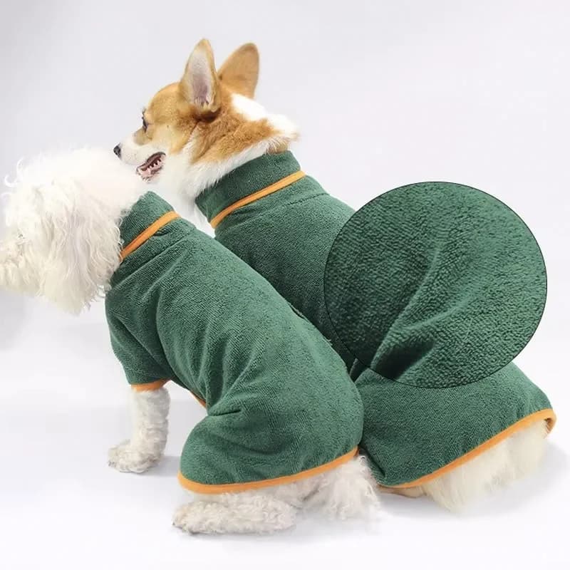 Absorbent Pet Bathrobe Quick Drying Dog Towel for Large &amp; Small Dogs Cat Bathrobe Clean Pet Supplies