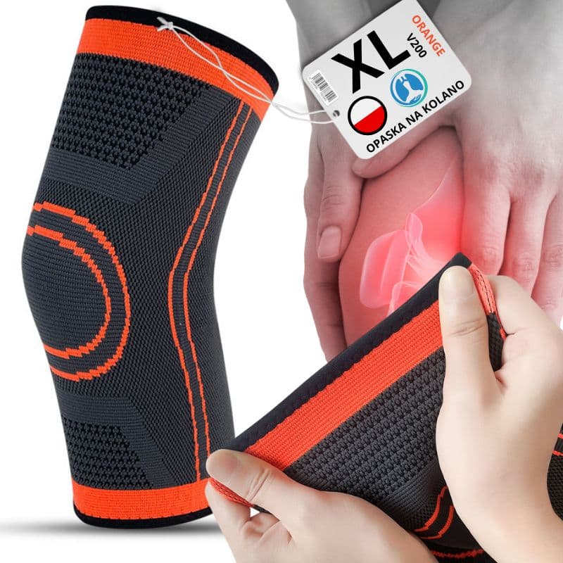 A1_tds0680_ Opaska na kolano XL - ORANGE